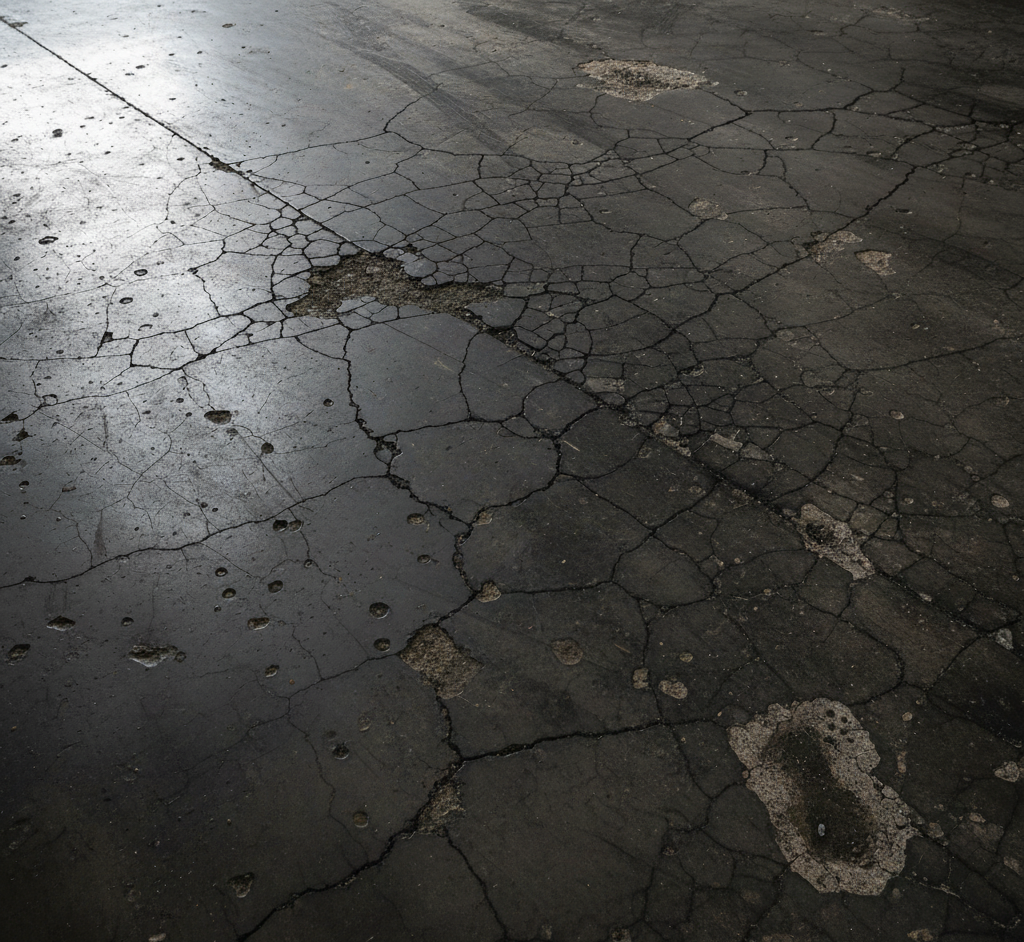 Vorher – stark beanspruchter Boden